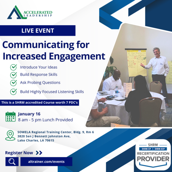 Promotional Flyer for AL Communication Skills Training live event